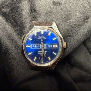 Vintage Men’s Bolivia Electra Blue Faced Space Watch